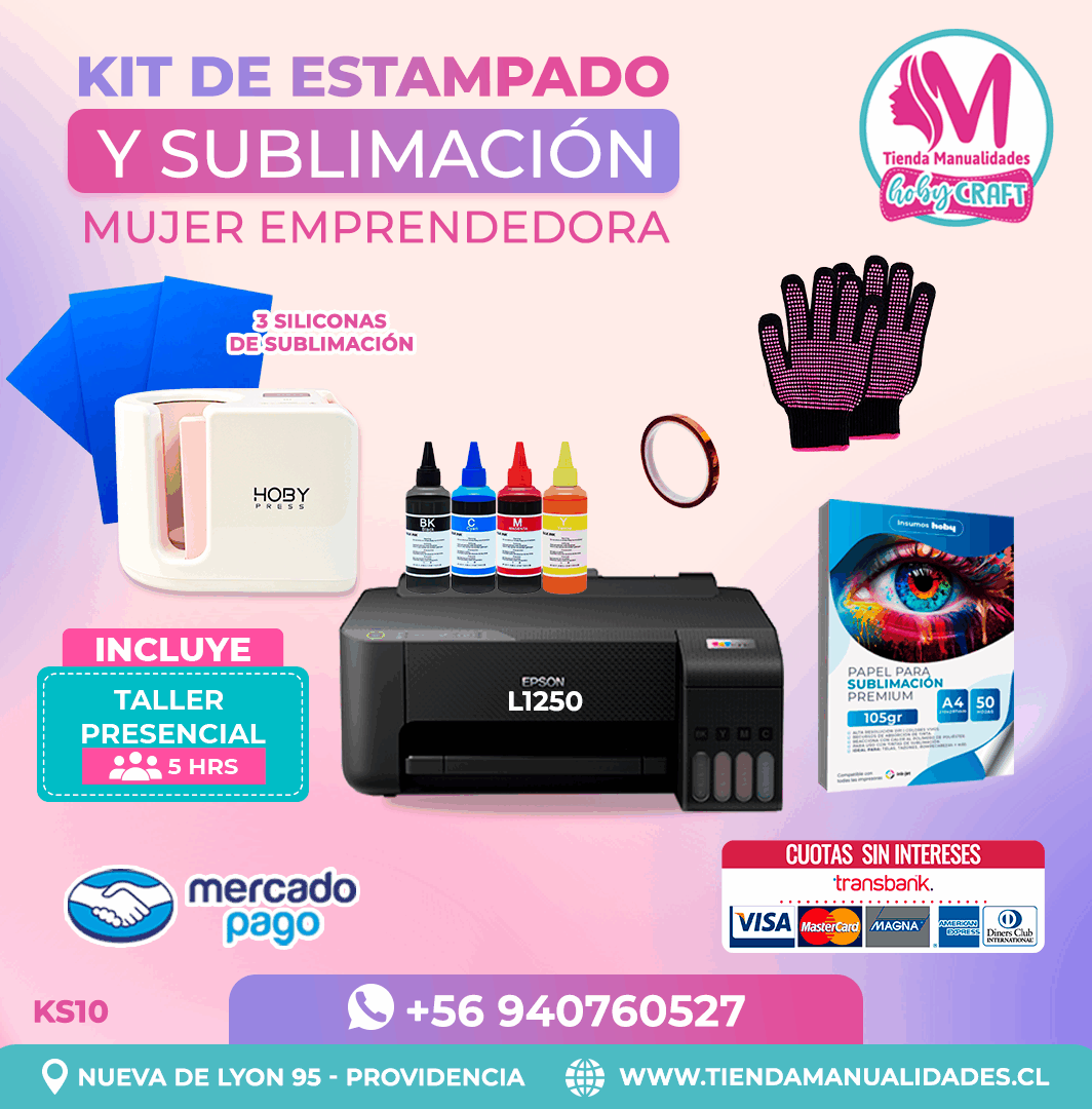 KS10 Kit Sublimación y Estampado -Entrega Inmediata
