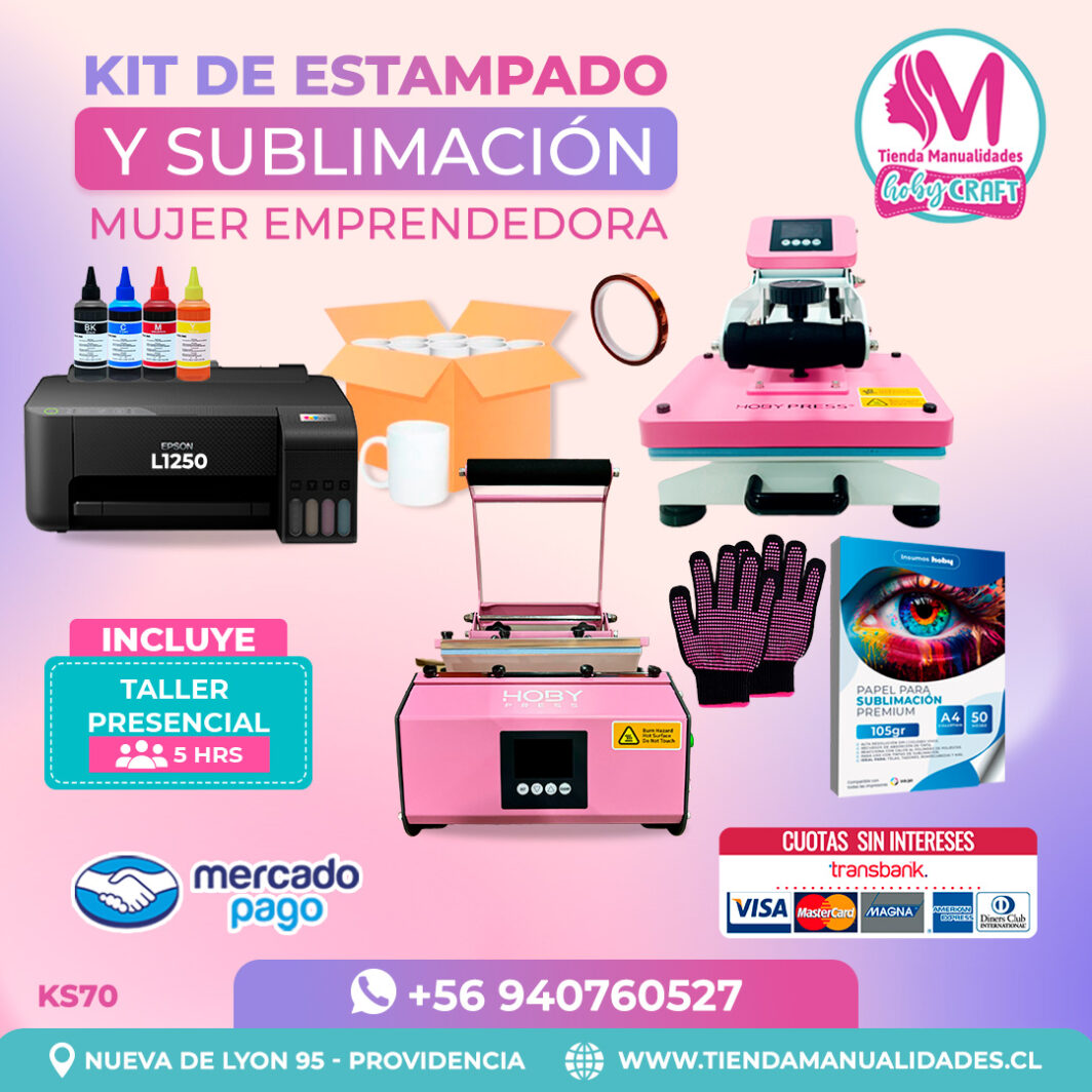 KS70 Kit Sublimación y Estampado - Entrega Inmediata