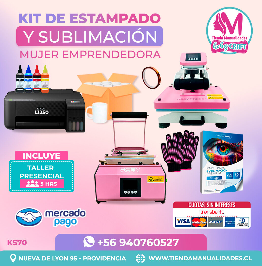 KS70 Kit Sublimación y Estampado - Entrega Inmediata
