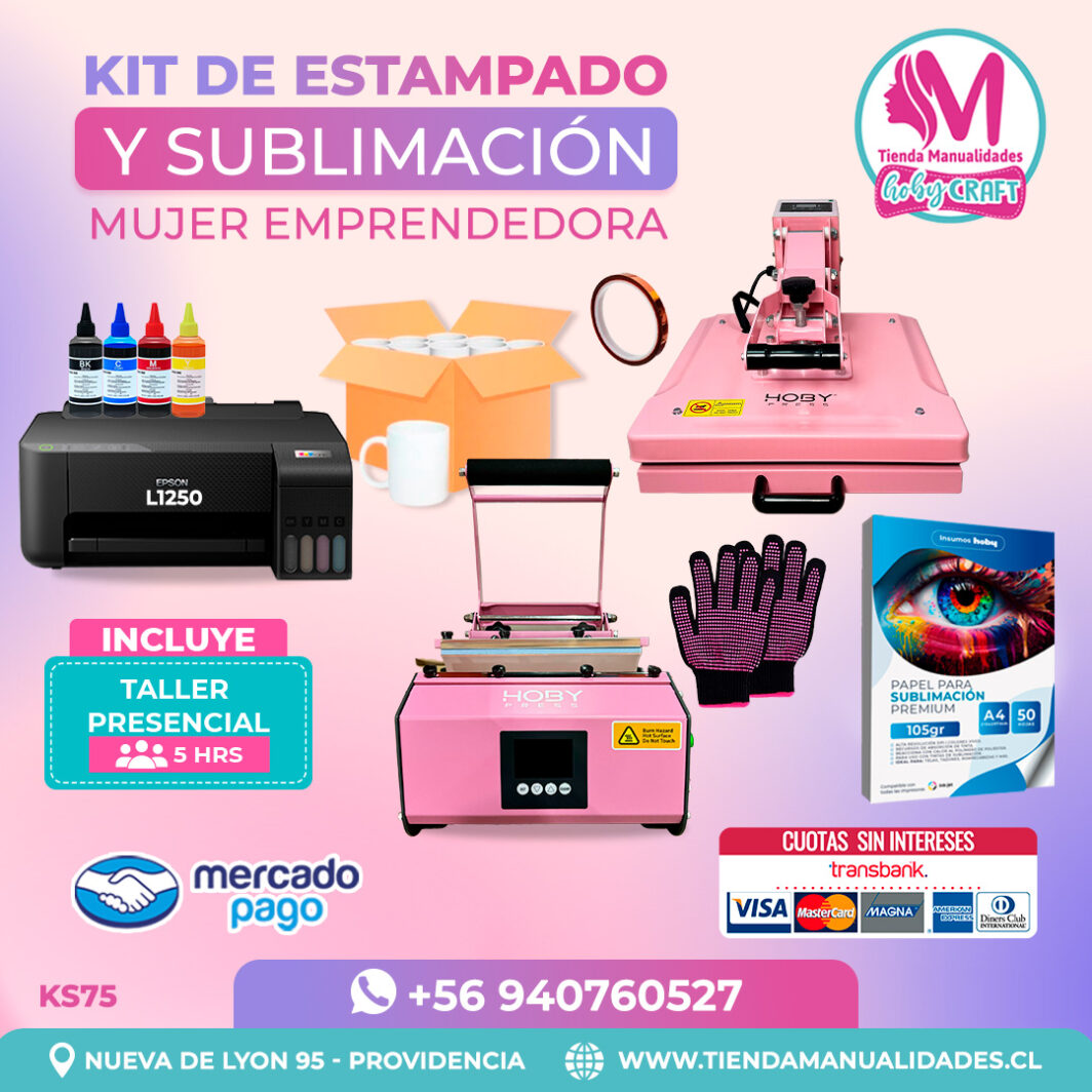 KS75 Kit Sublimación y Estampado - Entrega Inmediata
