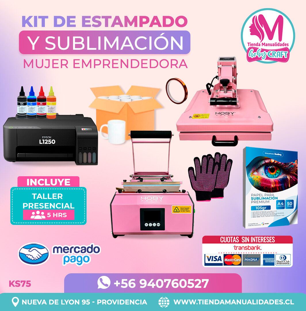 KS75 Kit Sublimación y Estampado - Entrega Inmediata