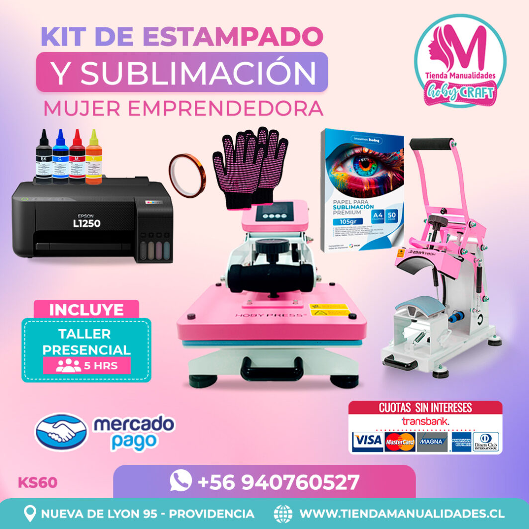 KS60 Kit Sublimación y Estampado - Entrega Inmediata