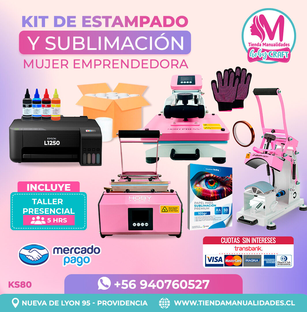 KS80 Kit Sublimación y Estampado - Entrega Inmediata
