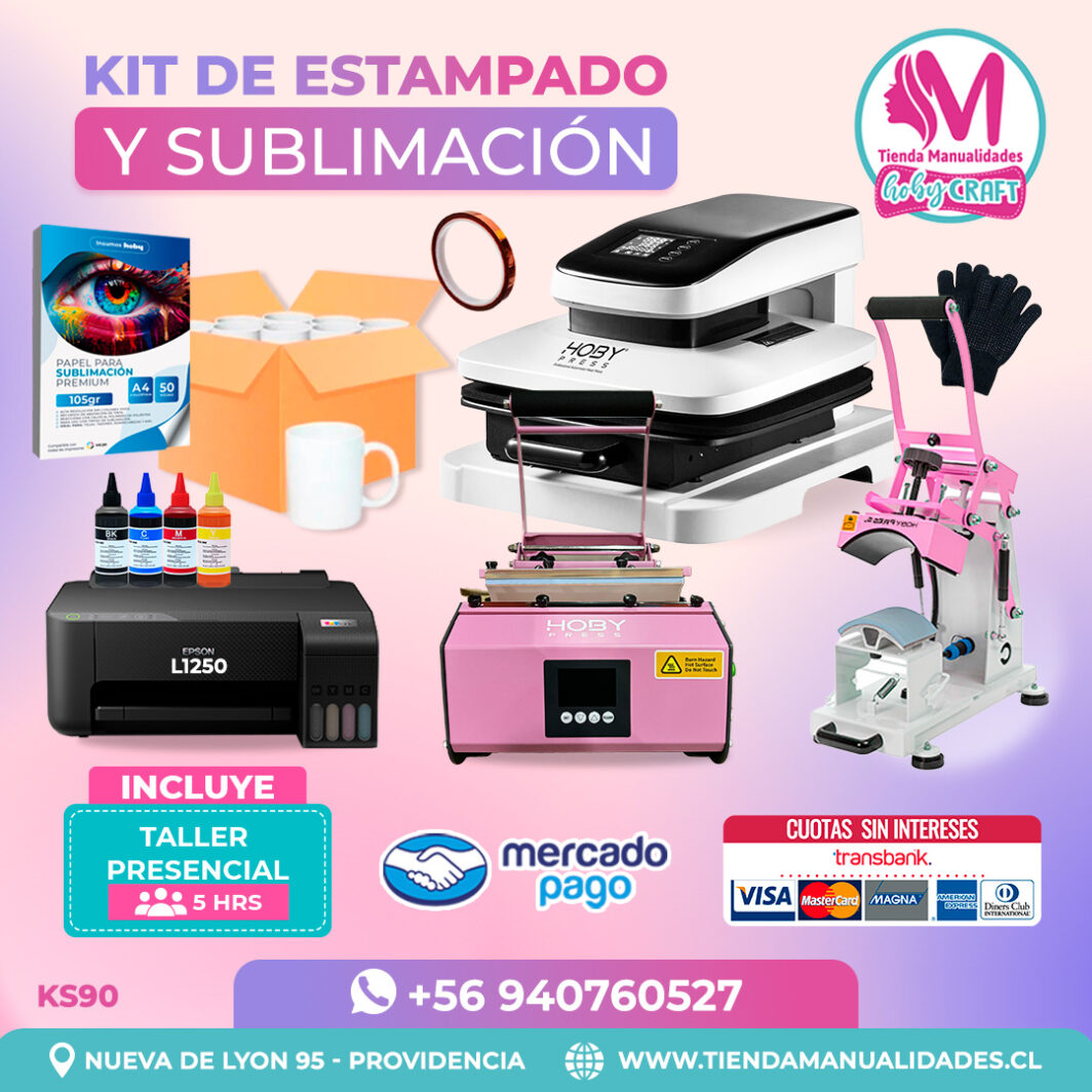 KS90 Kit Sublimación y Estampado - Entrega Inmediata