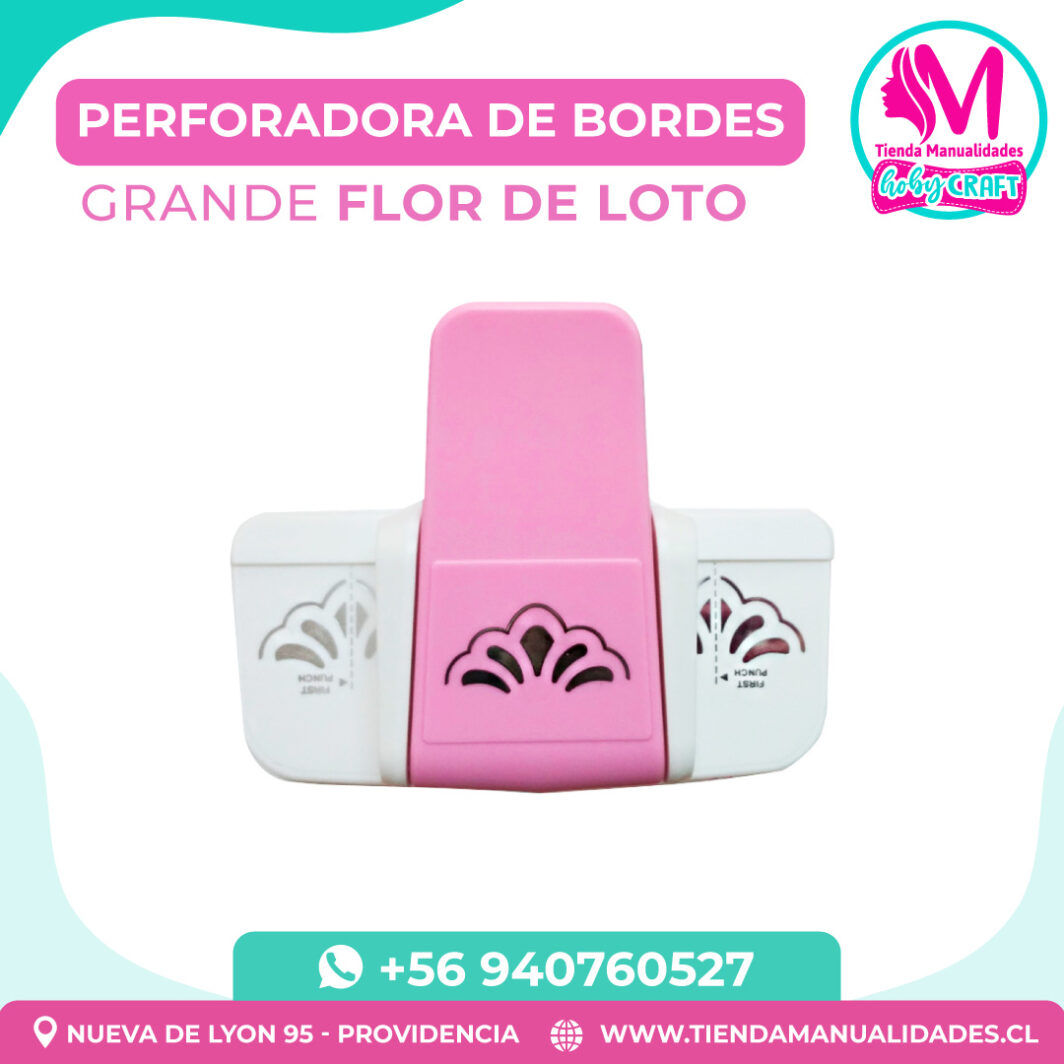 PH105 Perforadora de bordes grande Flor de loto - Entrega inmediata