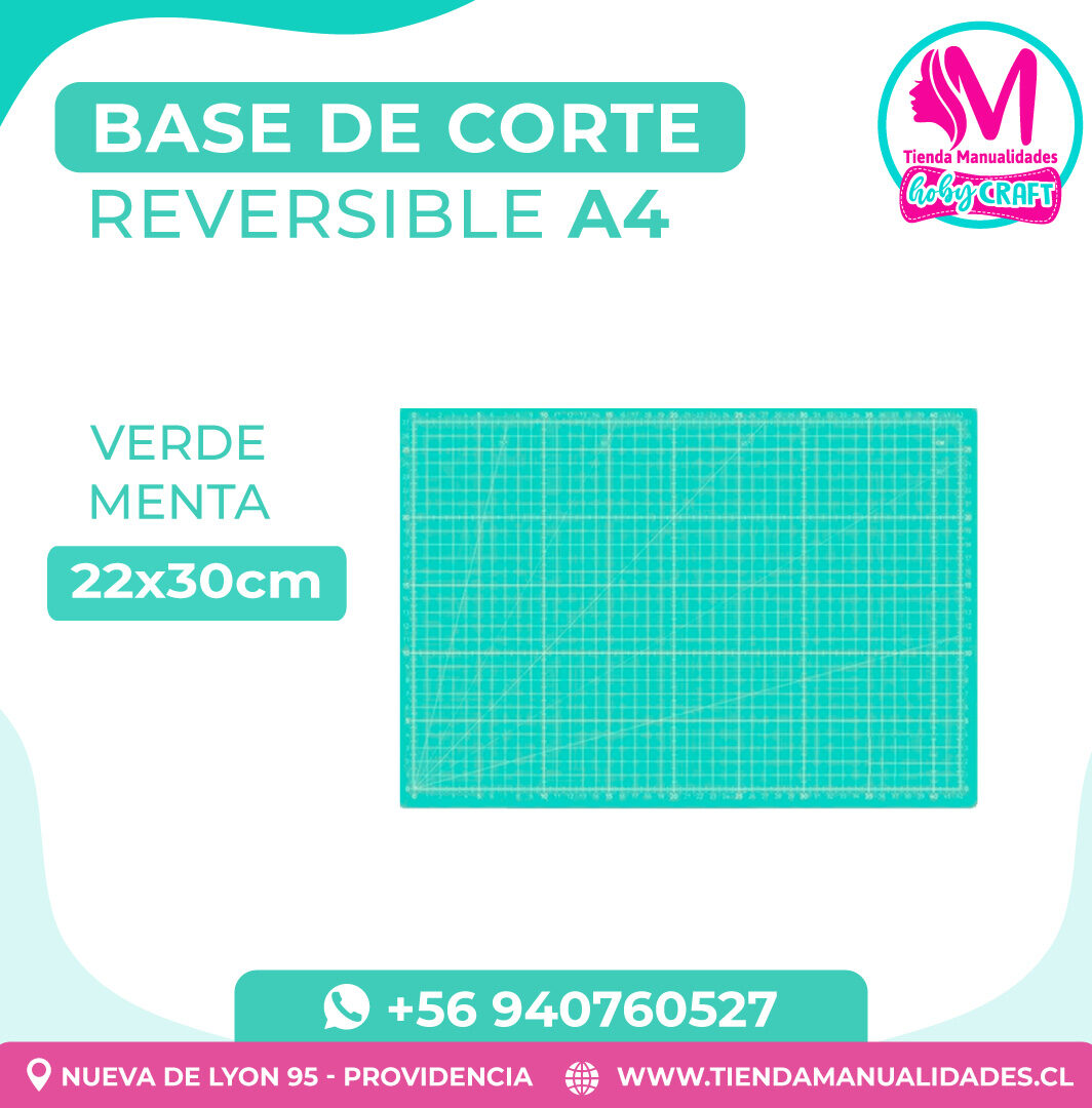 BC10 Base de Corte Hoby A4 Verde Menta - Entrega inmediata