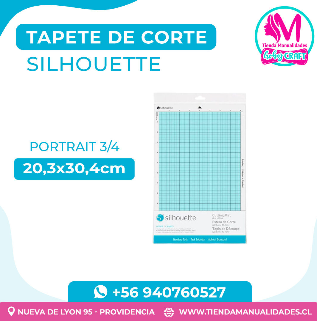 TC20 Tapete de Corte Silhouette Portrait 3/4 30.5 x 20,3cm - Entrega inmediata