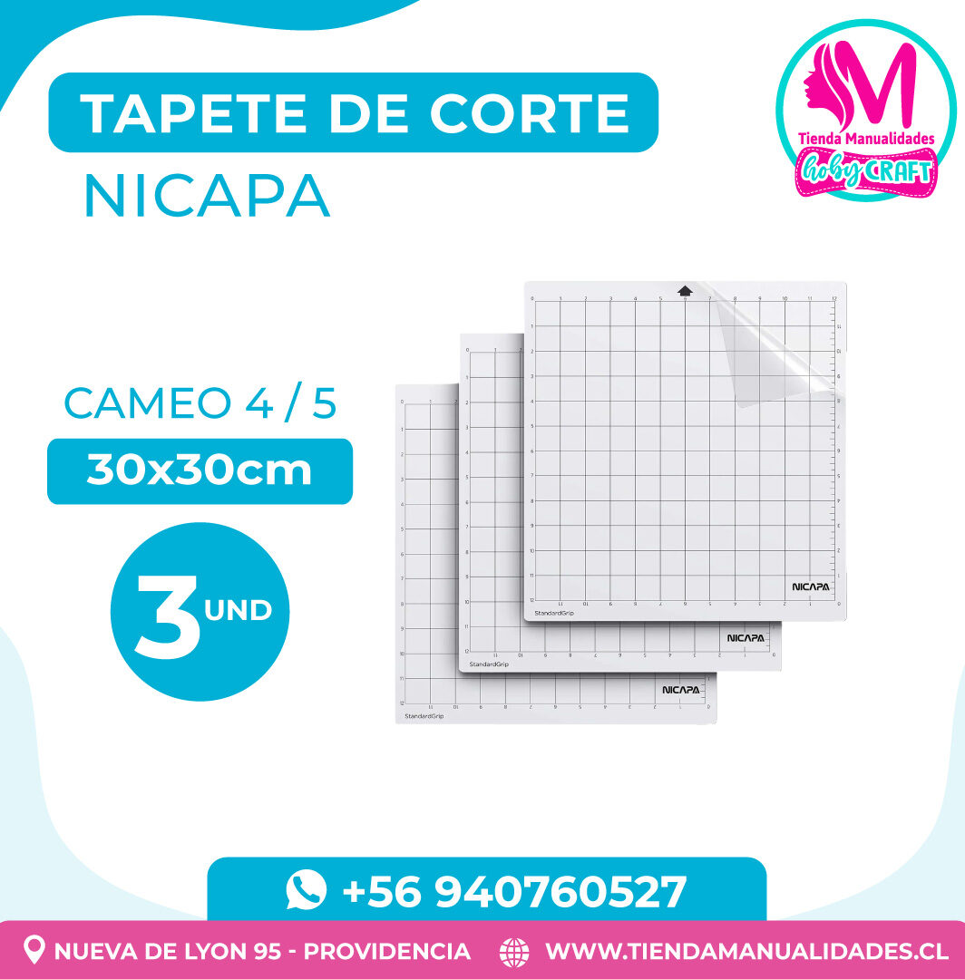 TC35 Tapete de Corte Nicapa Cameo 4/5 30x30cm 3 unidades - Entrega inmediata
