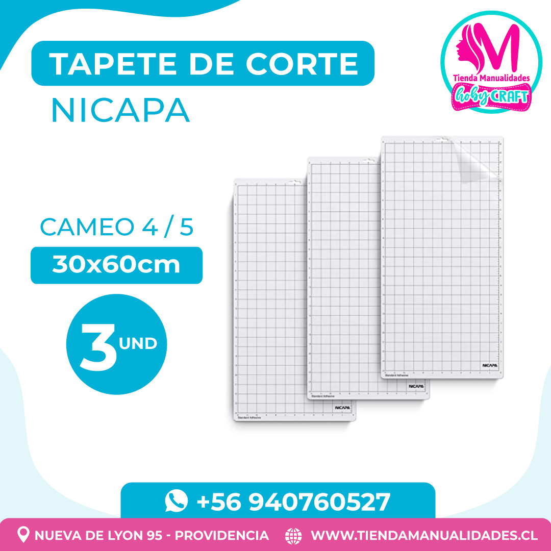 TC40 Tapete de Corte Nicapa Cameo 4/5 30x60cm 3 unidades - Entrega inmediata