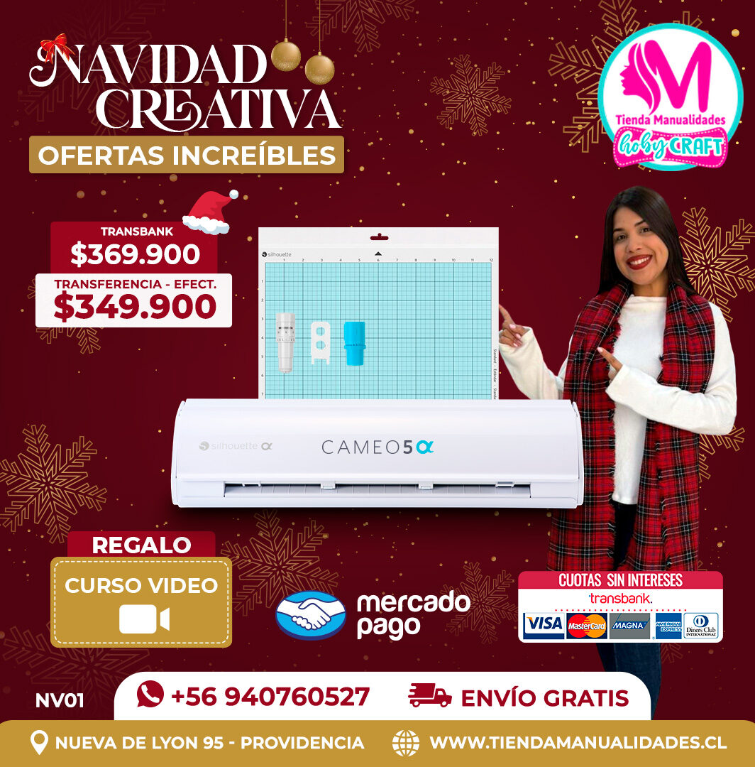 NV01 Kit Silhouette Cameo 5 Alfa blanca - Entrega inmediata