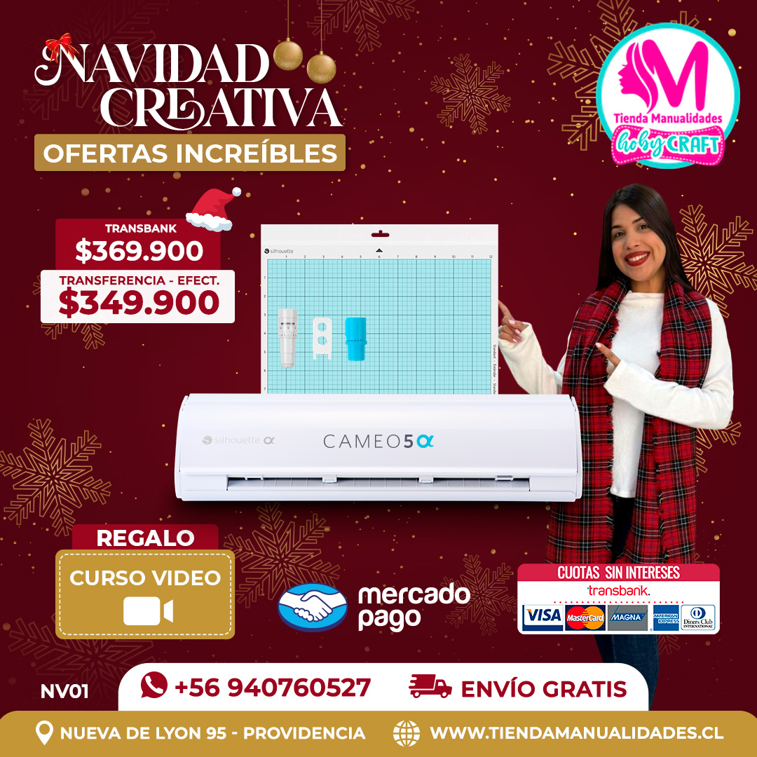 NV01 Kit Silhouette Cameo 5 Alfa blanca - Entrega inmediata