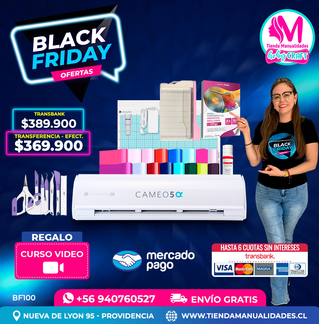 BF100 Kit Silhouette Cameo 5 Alfa blanca - Entrega inmediata