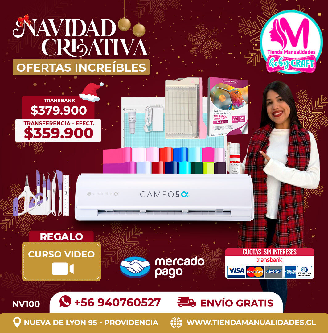 NV100 Kit Silhouette Cameo 5 Alfa blanca - Entrega inmediata