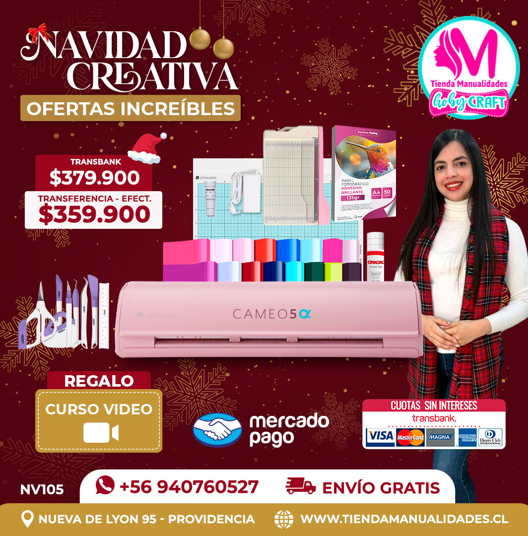 NV105 Kit Silhouette Cameo 5 Alfa rosada - Entrega inmediata