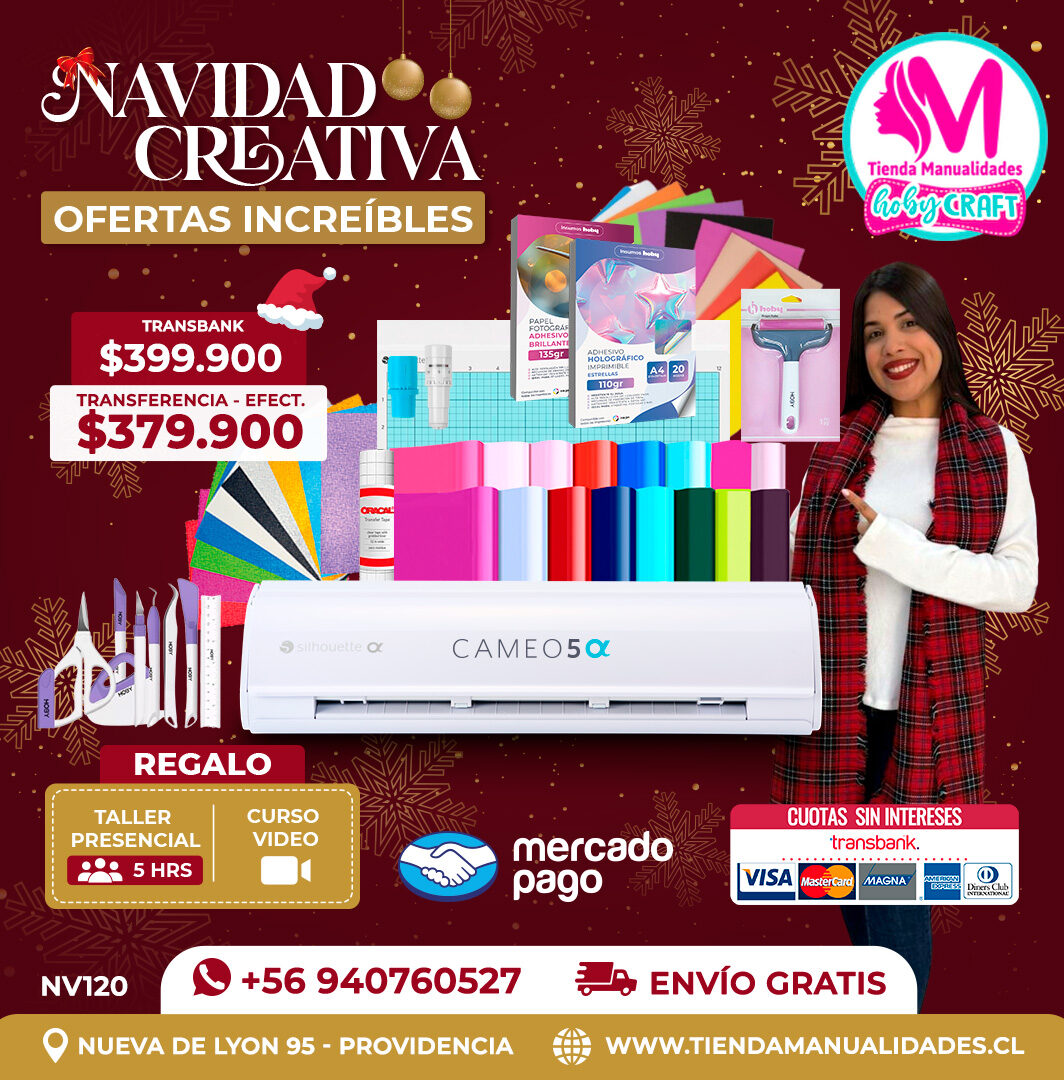 NV120 Kit Silhouette Cameo 5 Alfa blanca - Entrega inmediata