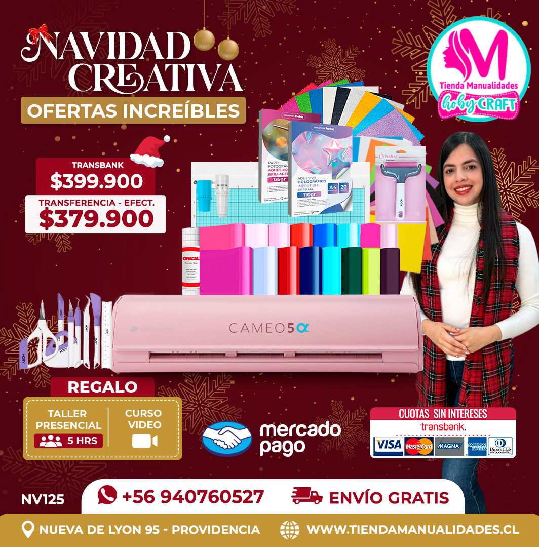 NV125 Kit Silhouette Cameo 5 Alfa rosada - Entrega inmediata