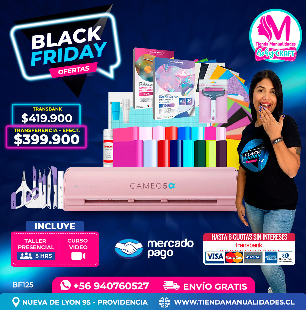 BF125 Kit Silhouette Cameo 5 Alfa rosada - Entrega inmediata