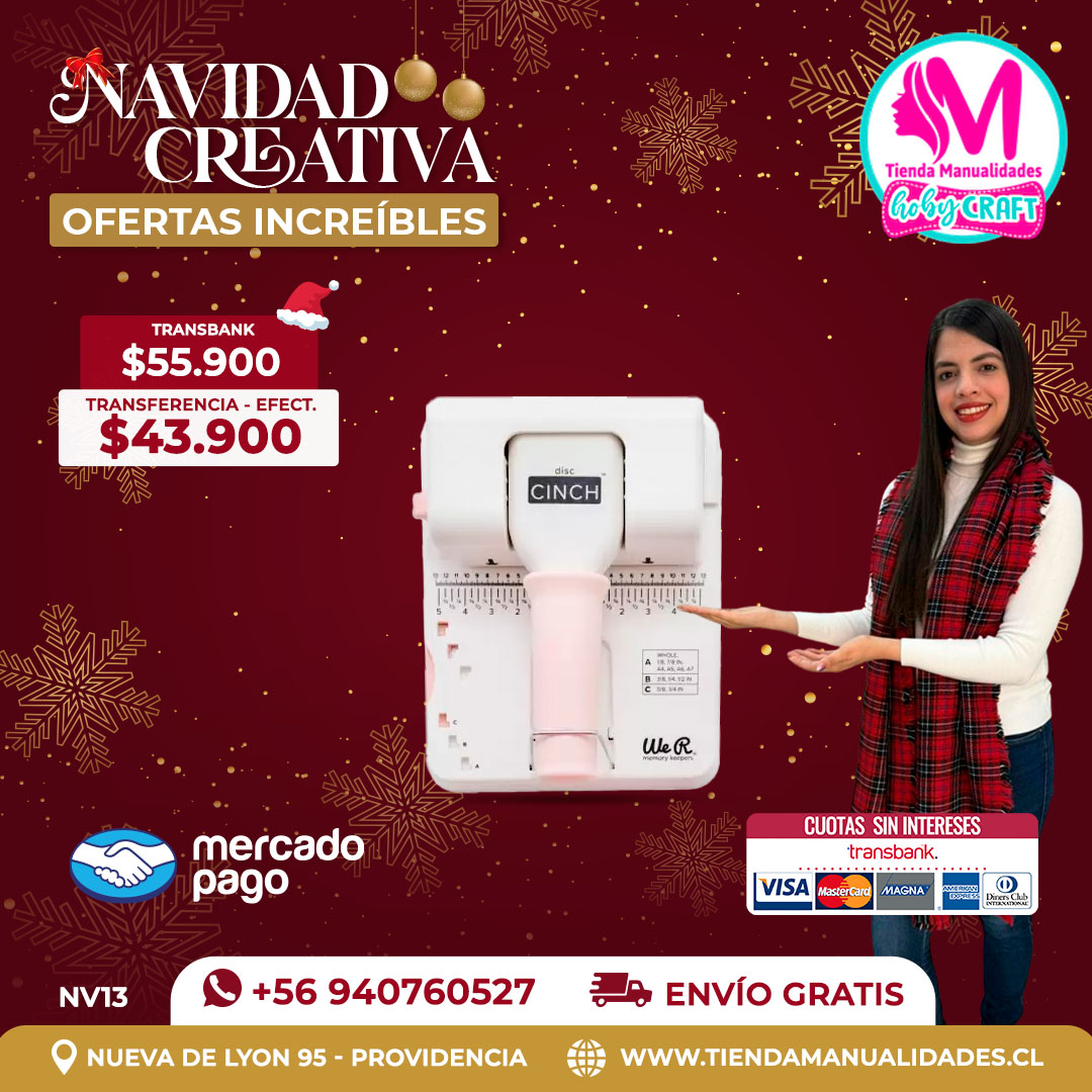 NV13 Encuadernadora Disc Cinch – Envío gratis