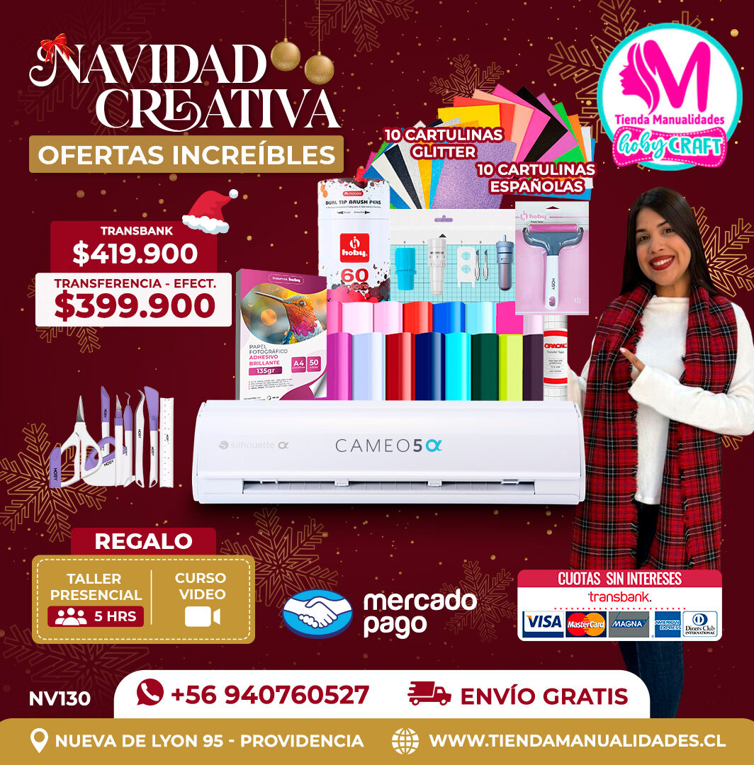 NV130 Kit Silhouette Cameo 5 Alfa blanca - Entrega inmediata