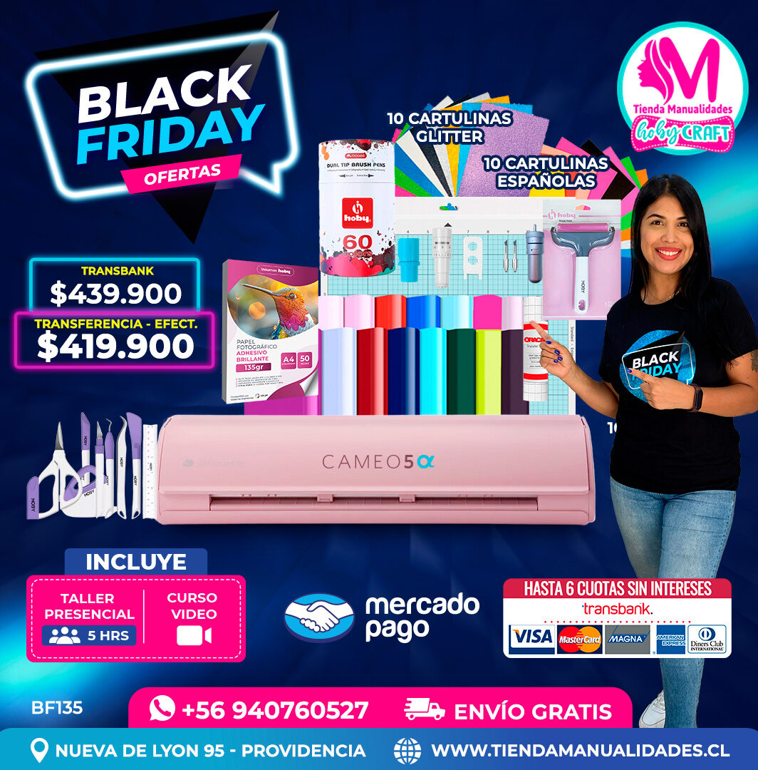 BF135 Kit Silhouette Cameo 5 Alfa rosada - Entrega inmediata