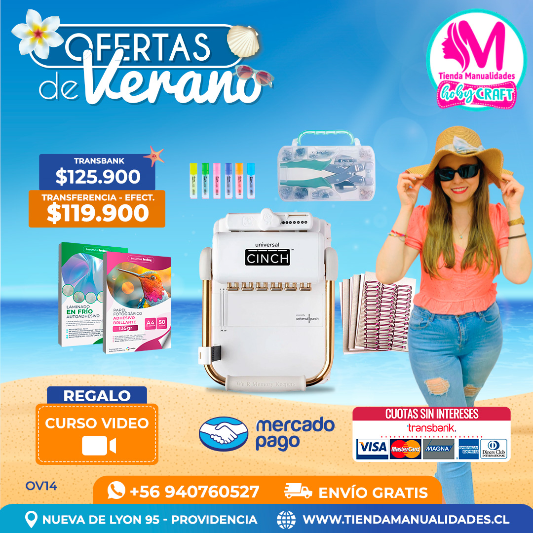 OV14 Kit encuadernadora Universal Cinch – Envío gratis