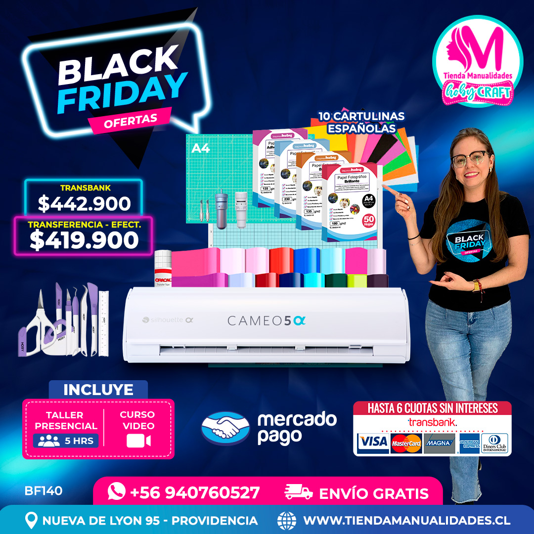 BF140 Kit Silhouette Cameo 5 Alfa blanca - Entrega inmediata