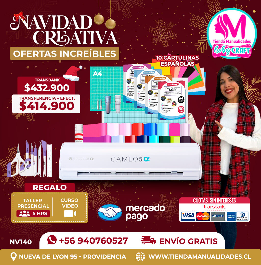 NV140 Kit Silhouette Cameo 5 Alfa blanca - Entrega inmediata