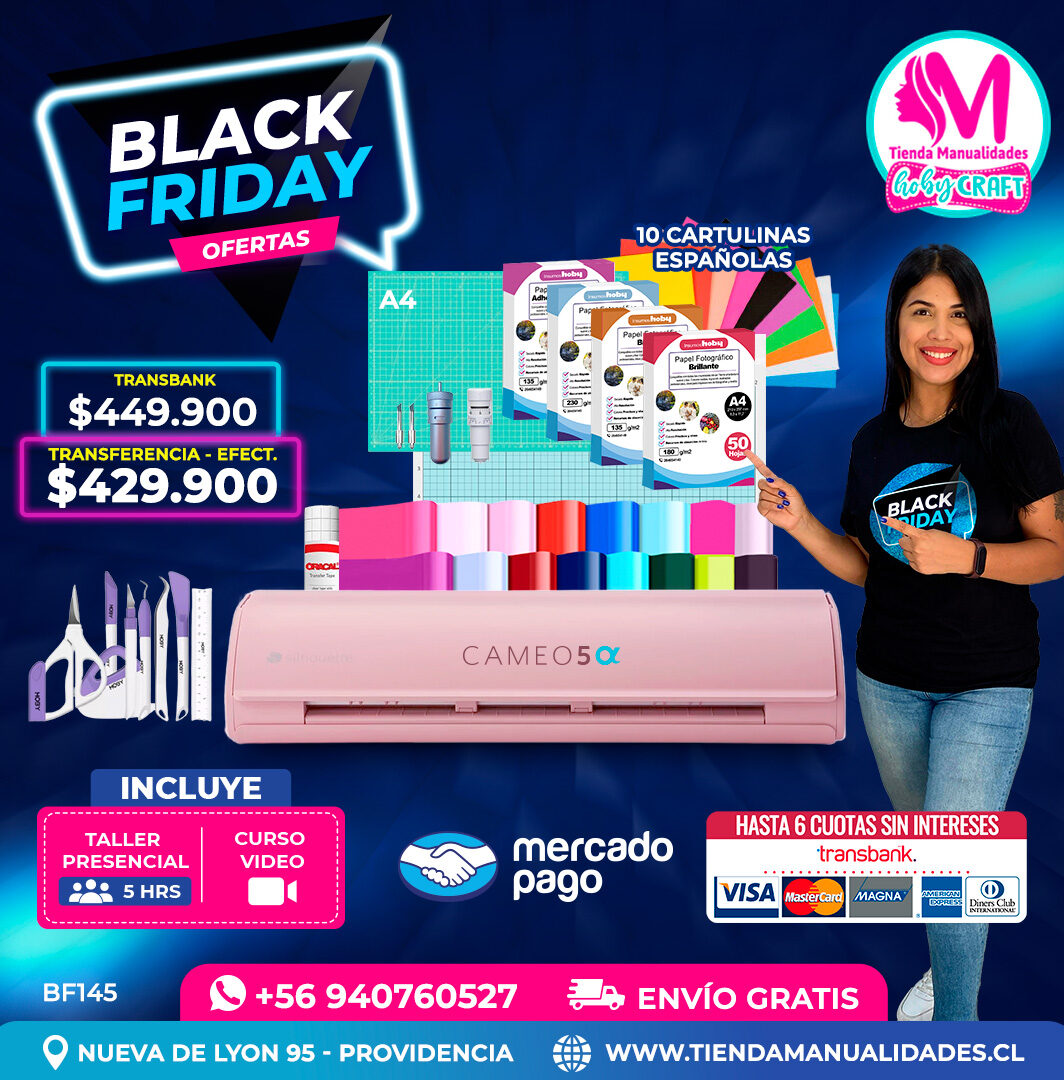 BF145 Kit Silhouette Cameo 5 Alfa rosada - Entrega inmediata