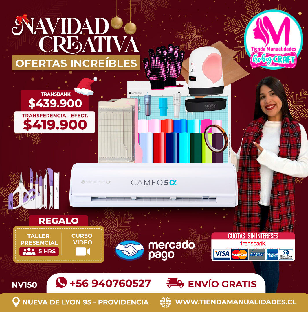 NV150 Kit Silhouette Cameo 5 Alfa blanca - Entrega inmediata