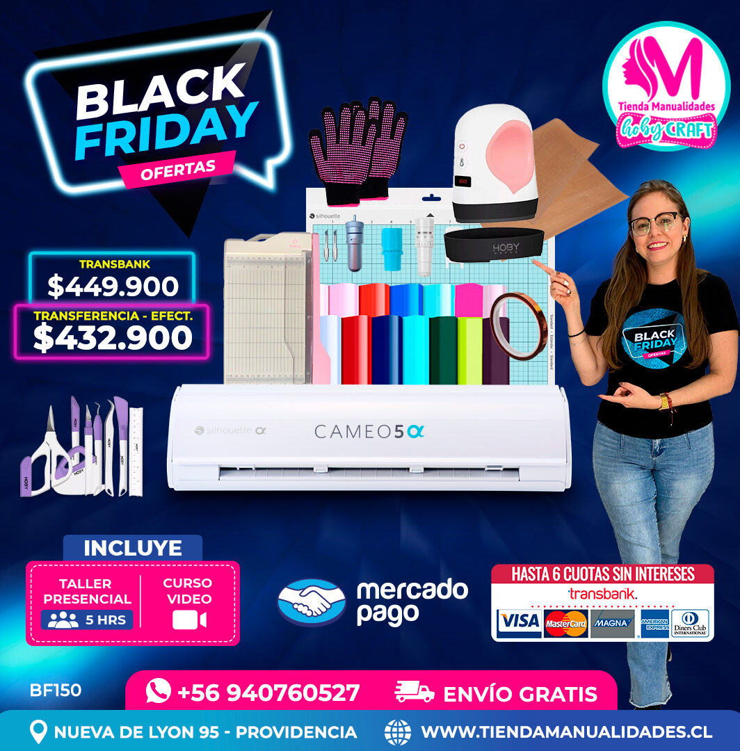 BF150 Kit Silhouette Cameo 5 Alfa blanca - Entrega inmediata