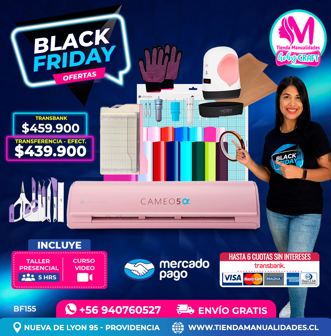 BF155 Kit Silhouette Cameo 5 Alfa rosada - Entrega inmediata