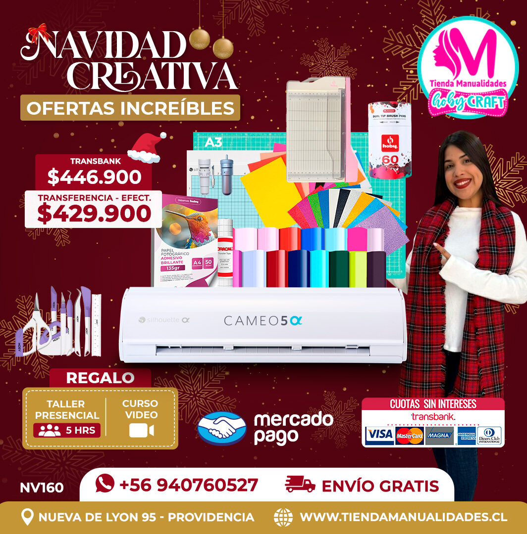 NV160 Kit Silhouette Cameo 5 Alfa blanca - Entrega inmediata