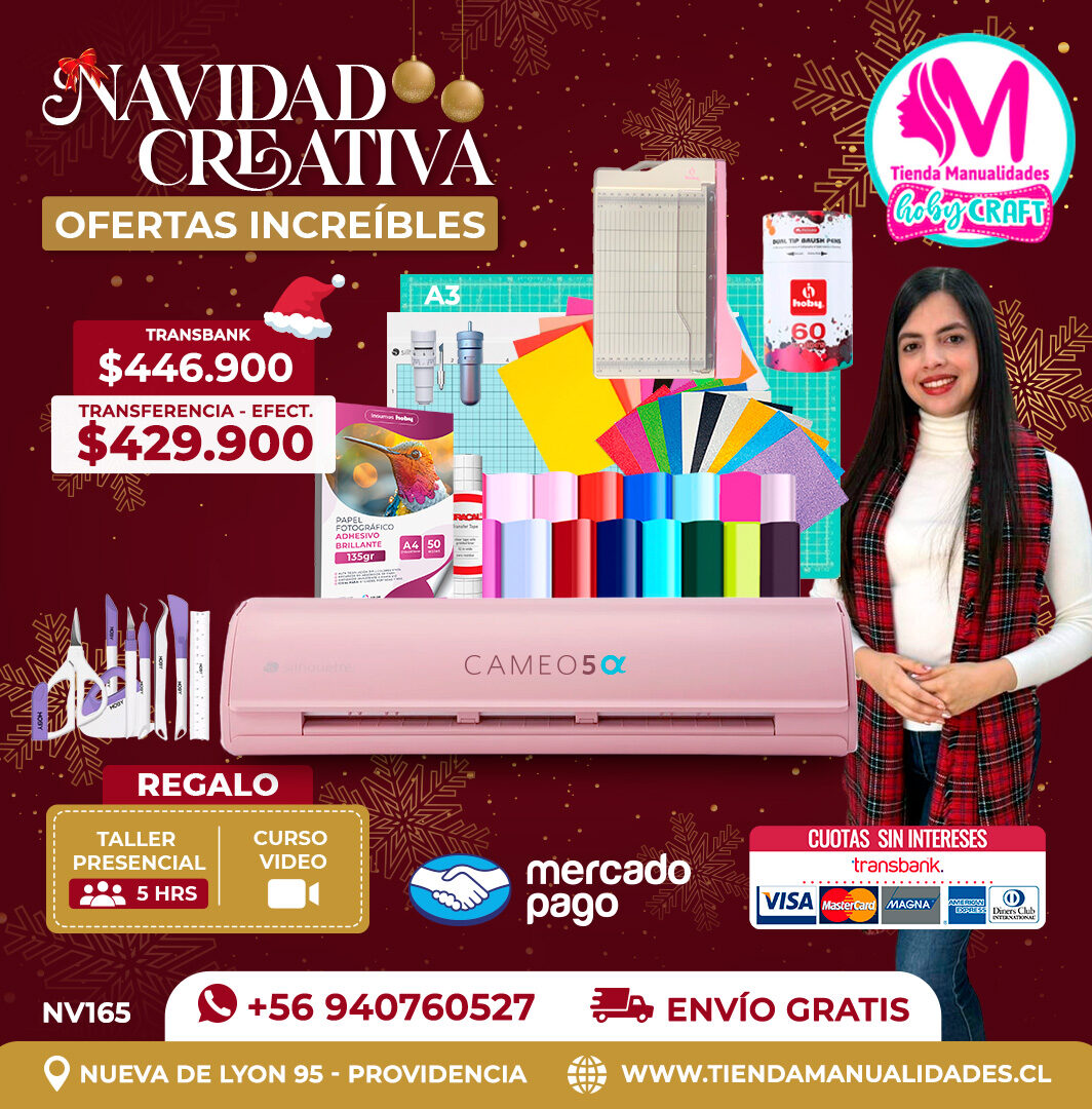 NV165 Kit Silhouette Cameo 5 Alfa rosada - Entrega inmediata