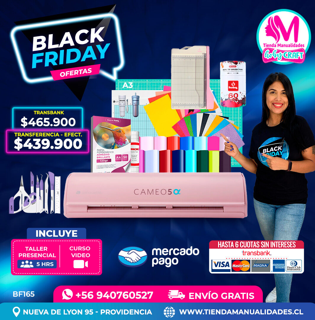 BF165 Kit Silhouette Cameo 5 Alfa rosada - Entrega inmediata