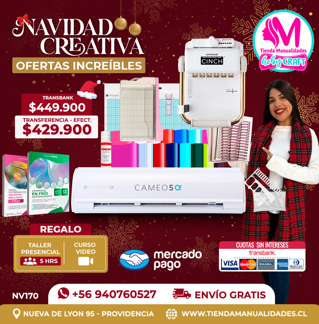 NV170 Kit Silhouette Cameo 5 Alfa blanca - Entrega inmediata