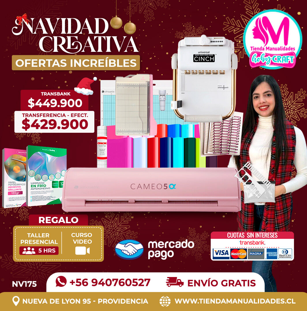 NV175 Kit Silhouette Cameo 5 Alfa rosada - Entrega inmediata