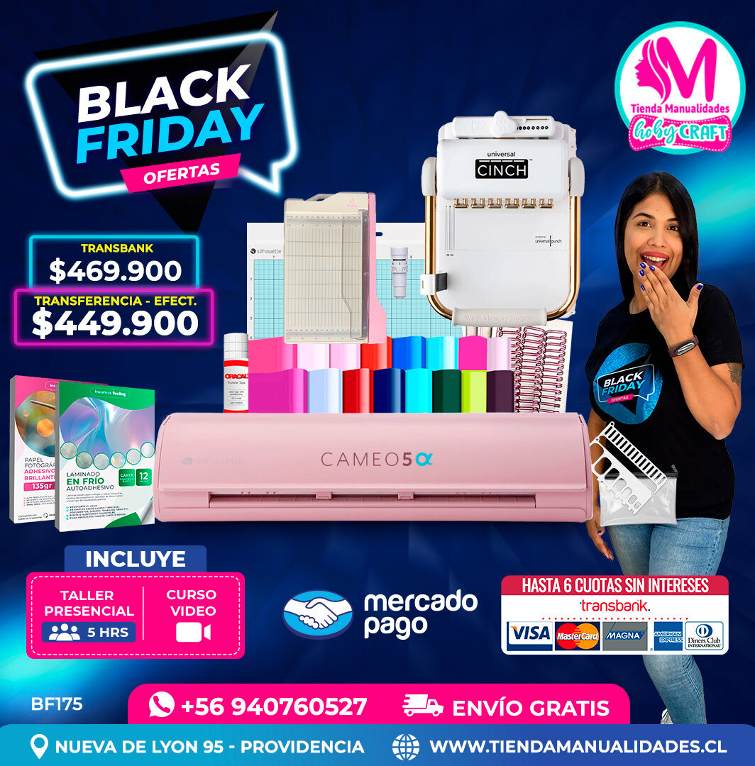 BF175 Kit Silhouette Cameo 5 Alfa rosada - Entrega inmediata