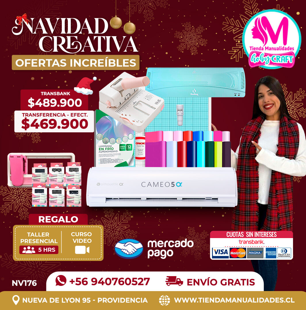 NV176 Kit Silhouette Cameo 5 Alfa blanca - Entrega inmediata