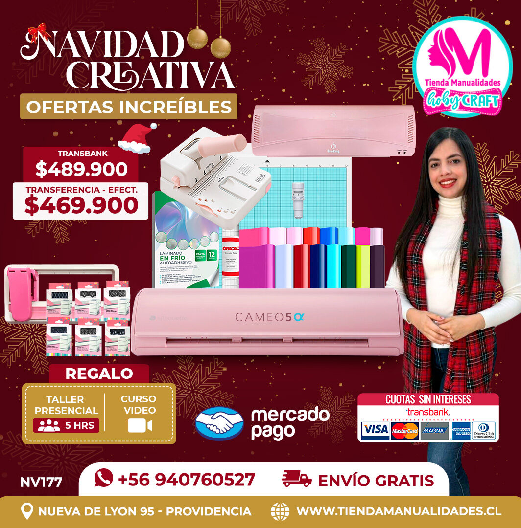 NV177 Kit Silhouette Cameo 5 Alfa rosada - Entrega inmediata