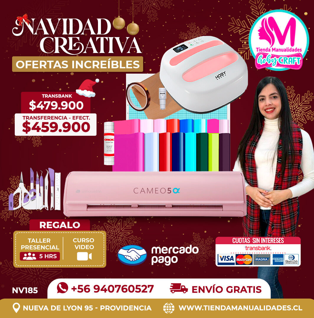 NV185 Kit Silhouette Cameo 5 Alfa rosada - Entrega inmediata