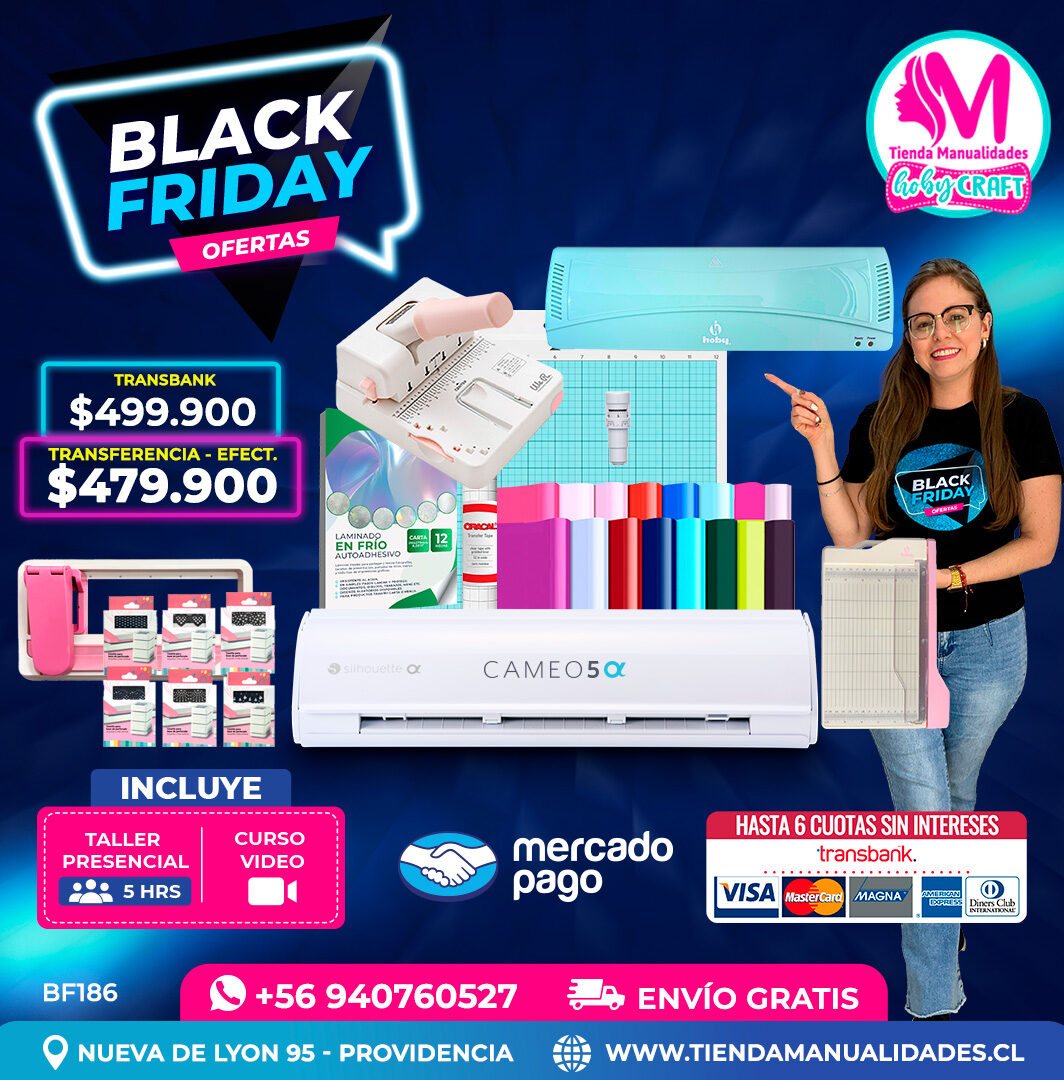 BF186 Kit Silhouette Cameo 5 Alfa blanca - Entrega inmediata