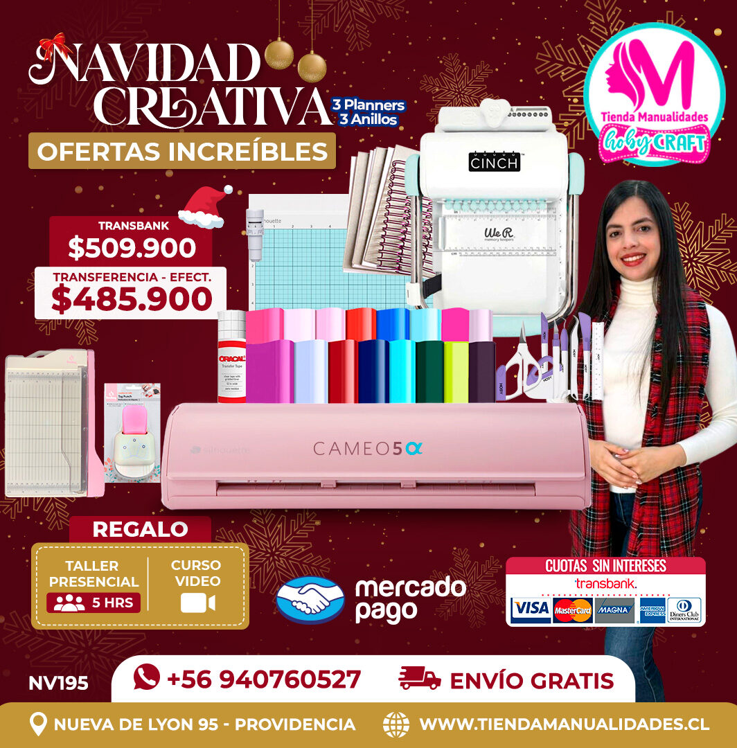 NV195 Kit Silhouette Cameo 5 Alfa rosada - Entrega inmediata