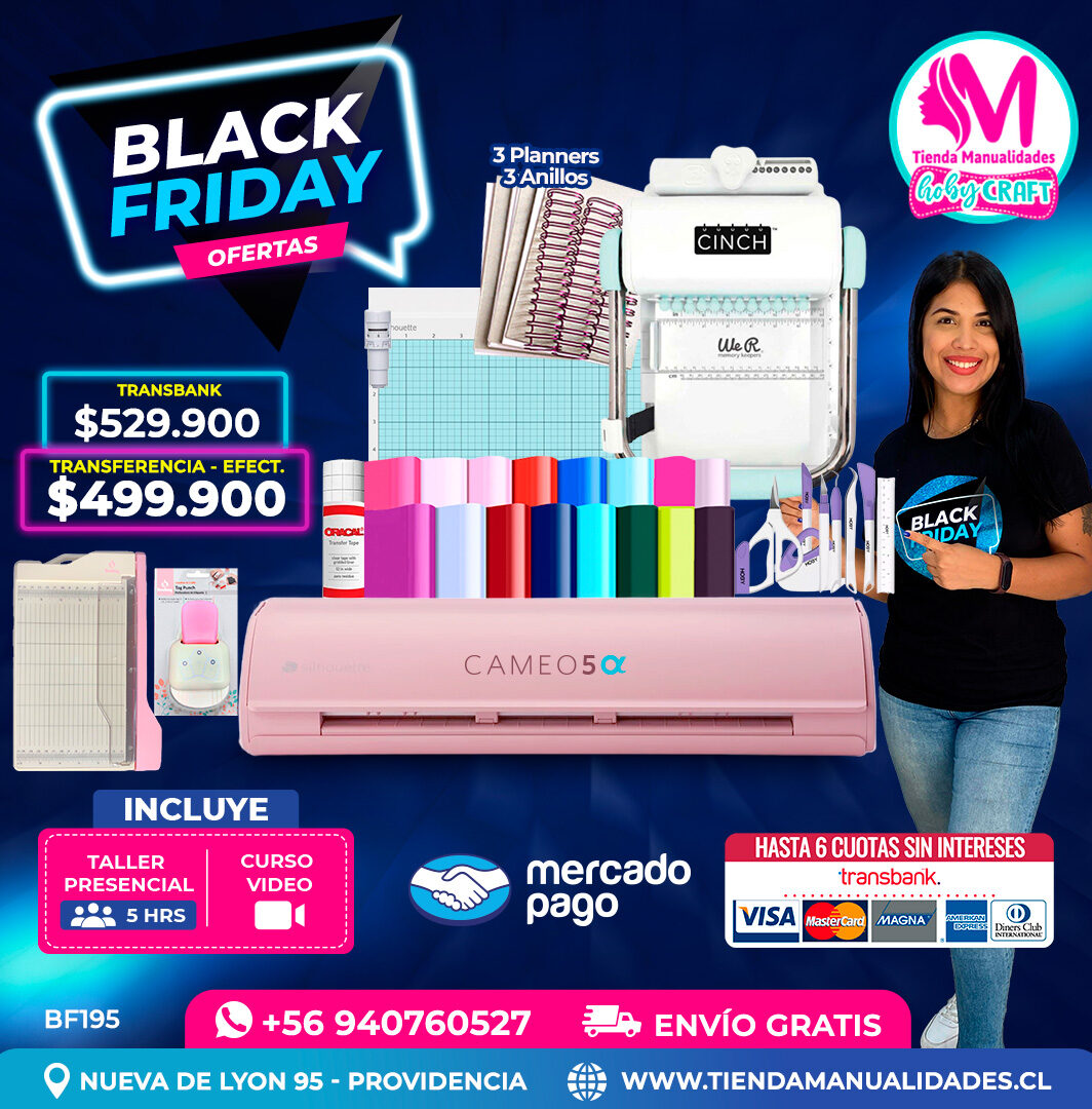 BF195 Kit Silhouette Cameo 5 Alfa rosada - Entrega inmediata