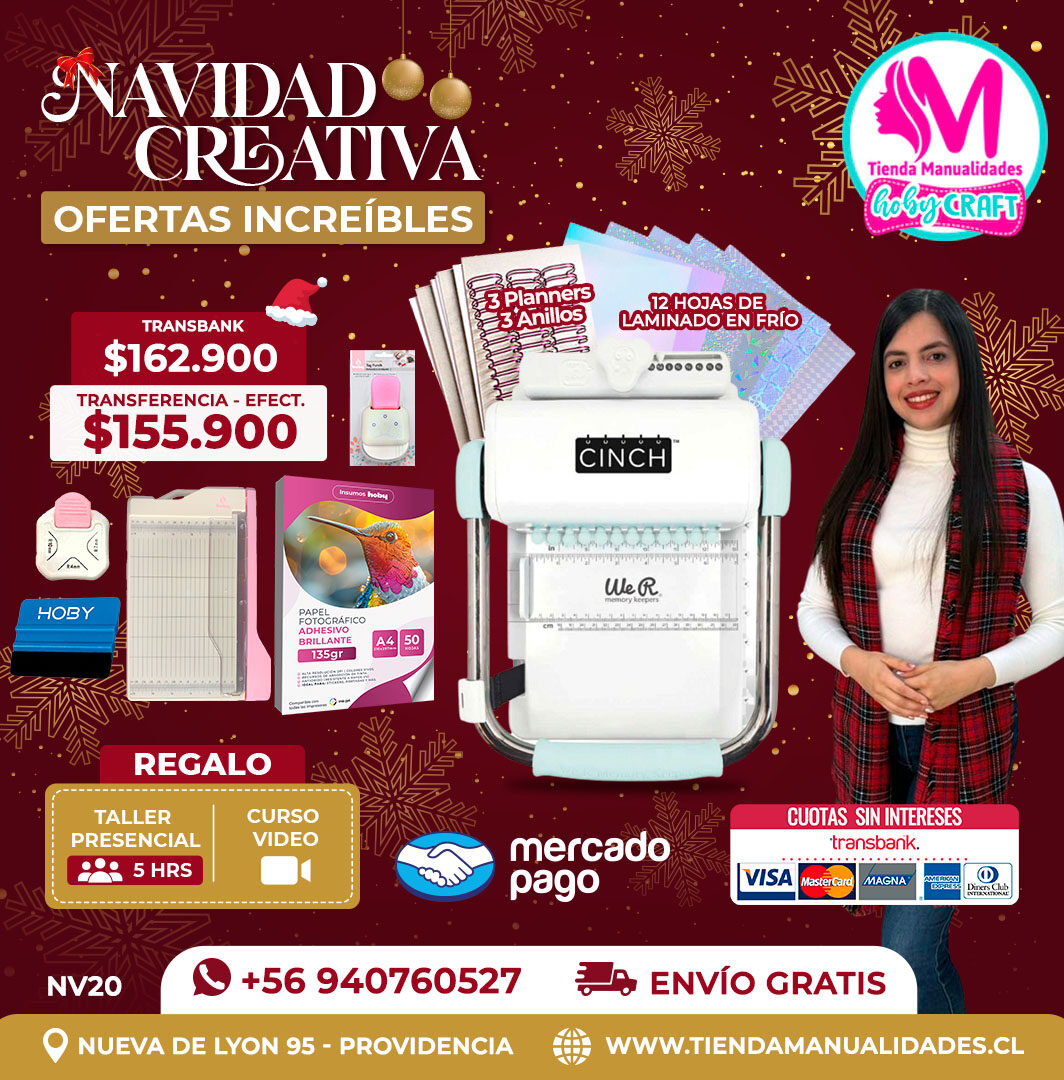 NV20 Kit encuadernadora Cinch verde – Envío gratis