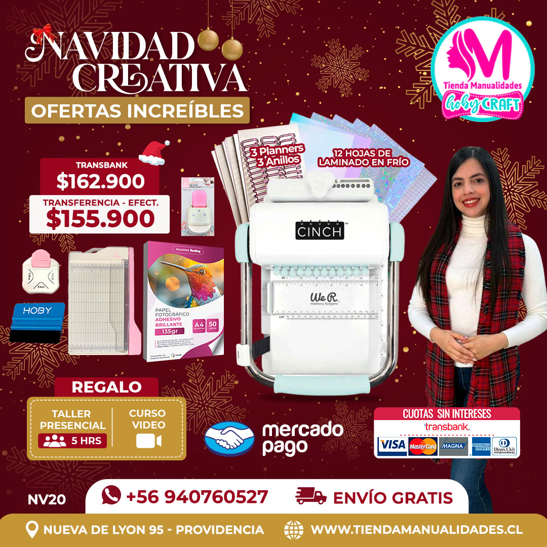 NV20 Kit encuadernadora Cinch verde – Envío gratis