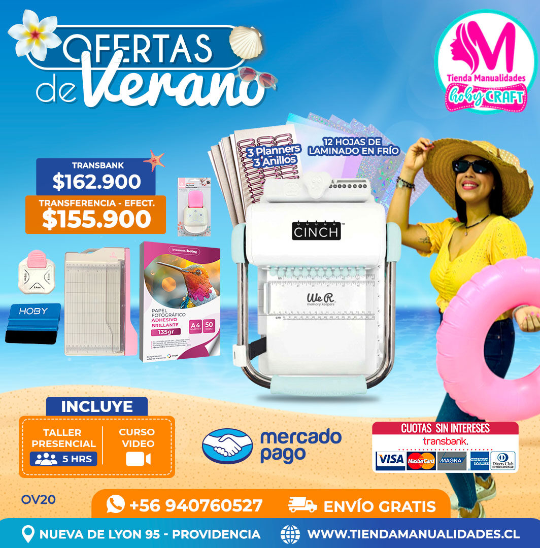 OV20 Kit encuadernadora Cinch verde – Envío gratis