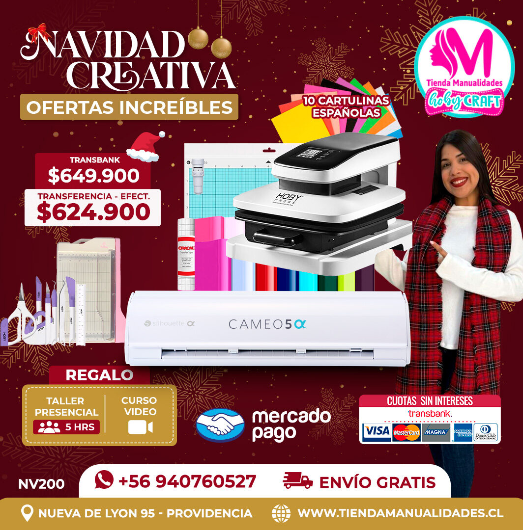 NV200 Kit Silhouette Cameo 5 Alfa blanca - Entrega inmediata