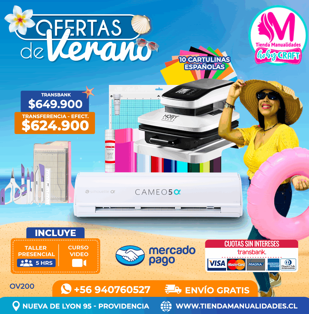 OV200 Kit Silhouette Cameo 5 Alfa blanca - Entrega inmediata