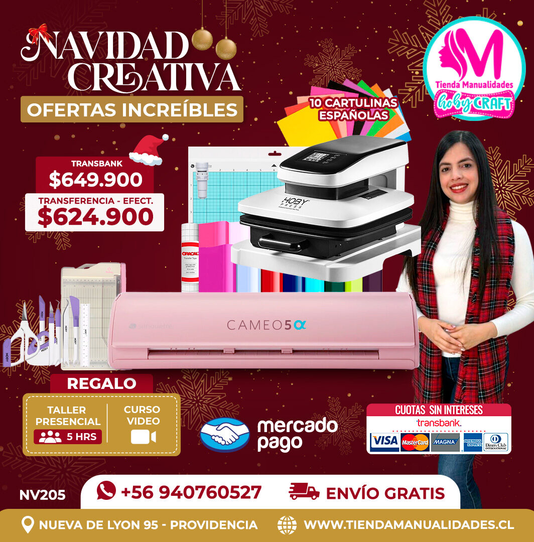 NV205 Kit Silhouette Cameo 5 Alfa rosada - Entrega inmediata