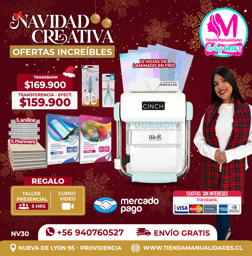 NV30 Kit encuadernadora Cinch verde – Envío gratis